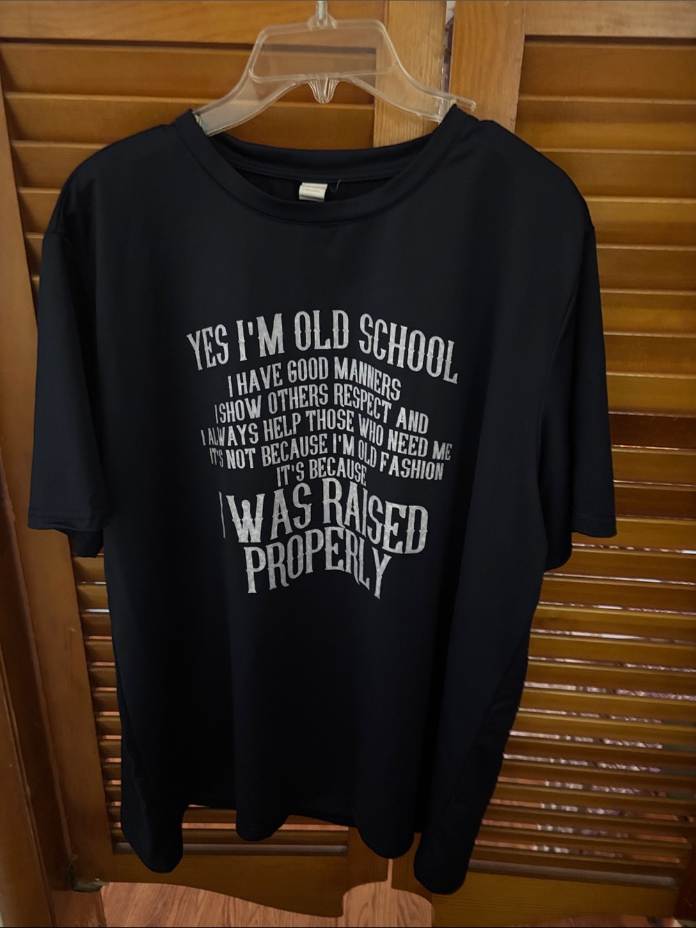 Graphic Tee for Men - Black "Yes I'm Old School"